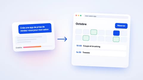Une demande en conversation transformée en application de prise de rendez-vous