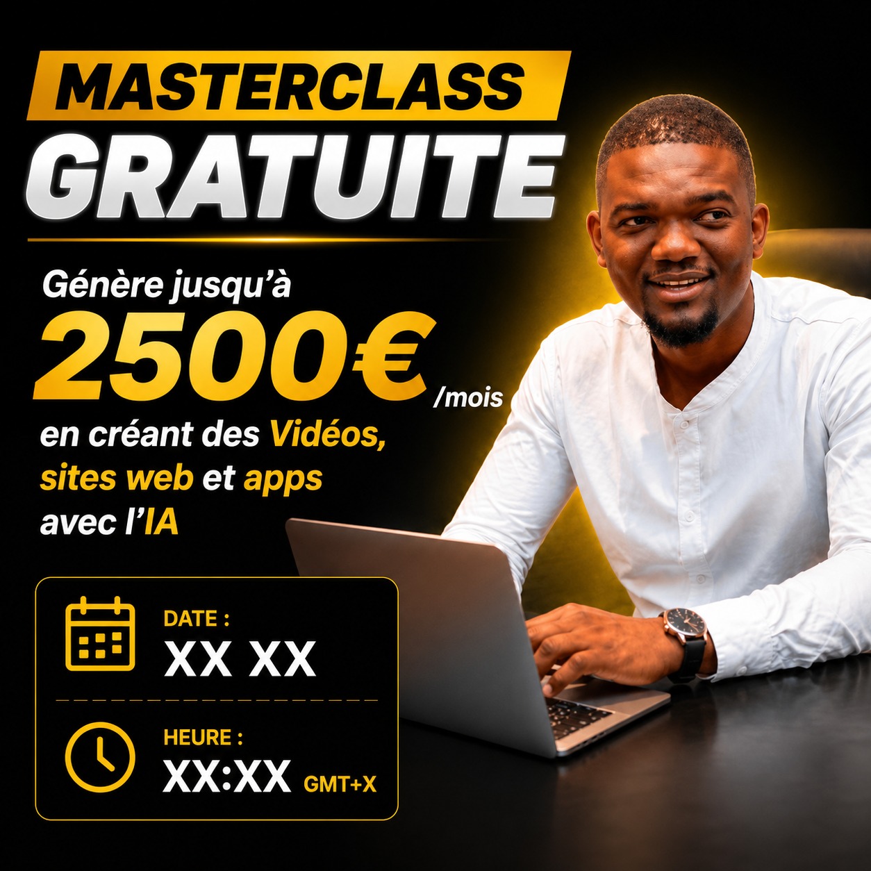 Affiche Masterclass IA générée