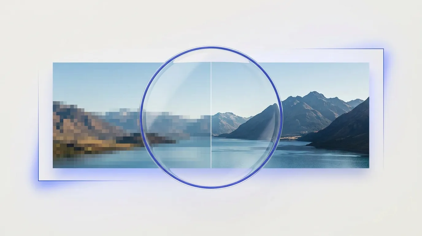 Illustration : améliorer une photo floue avec l'IA