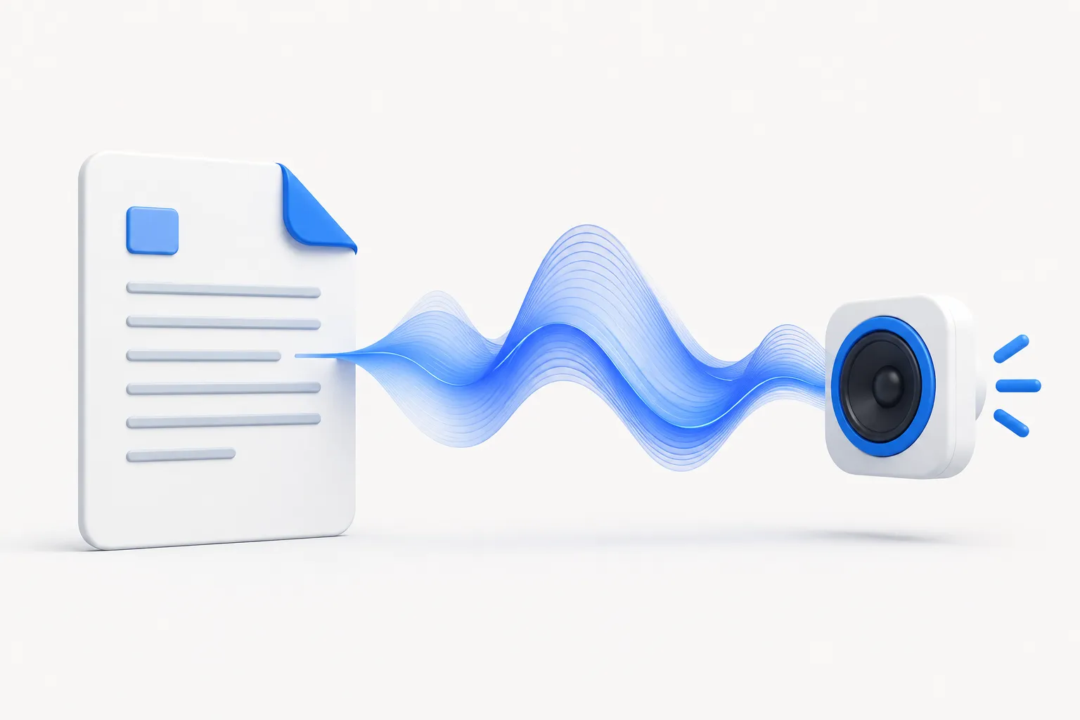 Illustration : text to speech IA