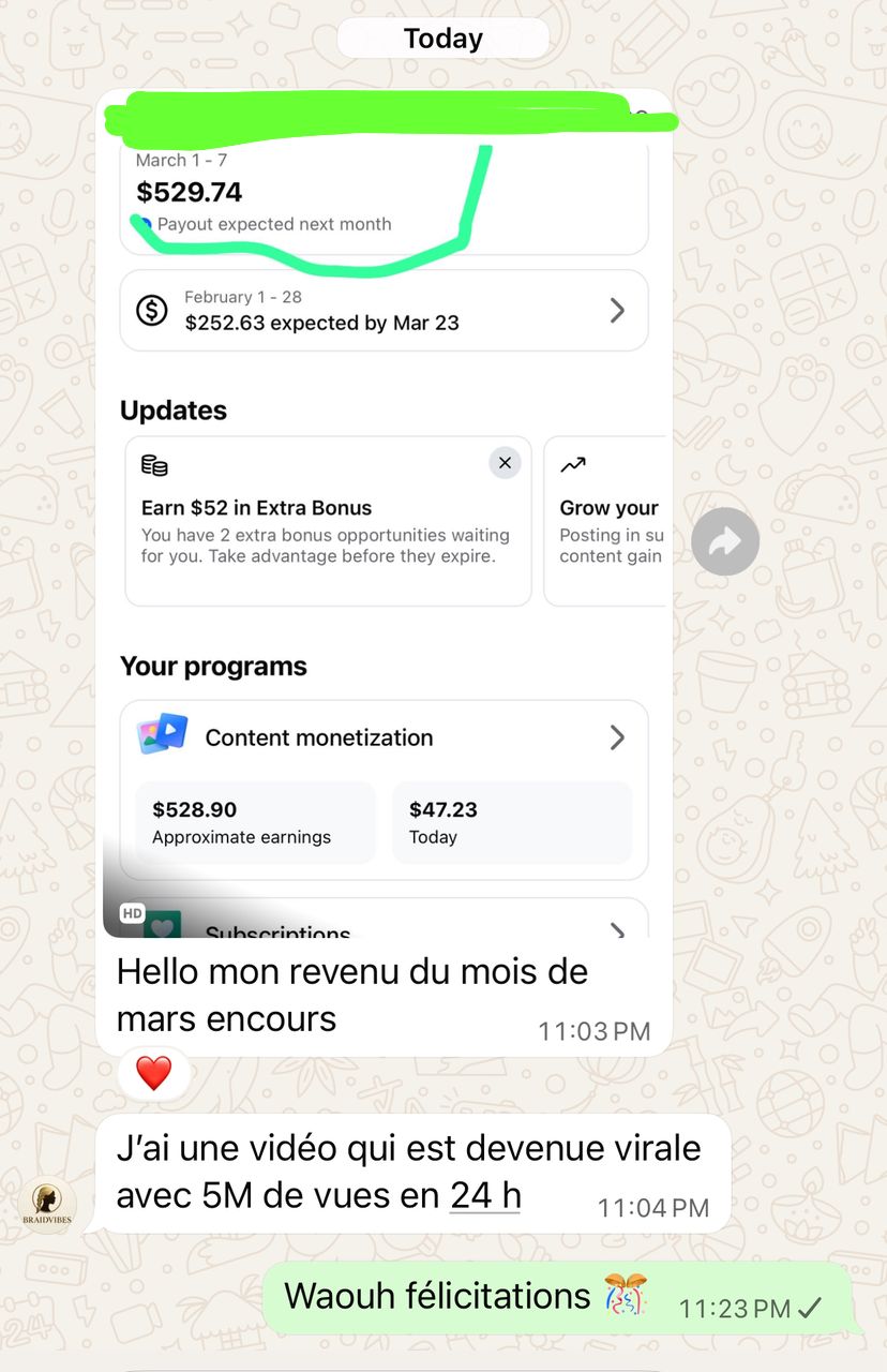 Activer la monétisation Facebook/Meta